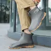Botas de chuva quentes para mulheres, curtas e de corte baixo, com forro de fleece, antiderrapantes, impermeáveis, adequadas para pesca, restaurantes, cozinhas, compras de supermercado e lavagem de carros