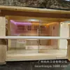 Gazebo de Lujo para Exteriores Sala de Sauna Húmeda y Seca Sala de Ducha Bañera de Hidromasaje para Spa Sala de Sauna Multifuncional Integrada