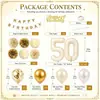 Venta Caliente Transfronteriza Blanco Leche Oro Número 16 Set de Globos Flores de Papel Bolas Niña Adulto Ceremonia Decoración de Cumpleaños Suministros
