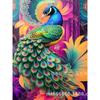 Novo produto Amazon venda quente 5D pintura diamante cor pavão coroa cenário diy sala de estar pintura decorativa fabricantes atacado