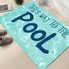 Alfombrilla de baño de nuevo diseño de olas de verano, alfombrilla absorbente antideslizante de tierra de diatomeas, alfombrilla decorativa para pies de baño en casa