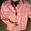 Camisa Lavada con Bordado de Mariposa Estilo Streetwear Americano para Hombres y Mujeres, Nueva Camisa Casual Holgada de Manga Larga Versátil de Moda para Hombres