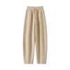 Pantalones de Cachemir 100% Puro de Pierna Ancha para Mujer, Pantalones Largos de Punto Rectos de Cintura Alta para Otoño e Invierno, Pantalones de Caída hasta el Suelo, Ajustados y No Irritantes