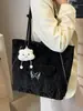 Verano 2025 Nuevo Casual Moda Gran Capacidad Moda Estilo Coreano Bolso Tote de Hombro para Viajes de Color Sólido Casual para Dama