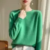 Nueva Prenda Exterior de Lana Andy de Primera Línea Lista para Usar Transfronteriza 2025 Cuello Redondo Otoño/Invierno Tejido de Punto Suéter Base para Mujer Holgado