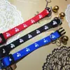 Nova Coleira de Pegada em Nylon com Sino Coleira para Filhote de Pet Ursinho Coleira para Cães Pequenos e Médios