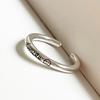 Joyería de Plata Moda Coreana Estilo K Trendy Plata Esterlina S925 Anillo Sonrisa Abierto Antiguo Retro Anillo Sonrisa Grande