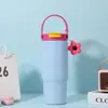 Copo térmico personalizado com revestimento cerâmico, grande capacidade, alto apelo estético, alça feminina, copo d'água para carro, sensação de luxo leve e alta qualidade