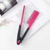 En stock modelo nuevo de venta caliente coreano diseño de clip en forma de V peine rizador para peinar el cabello peine de doble uso peine alisador de cabello