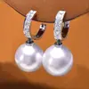 Pendientes de Perlas Artificiales de Cao Shi Estilo Hong Kong Muy Vendidos, Accesorios Elegantes Estilo Barroco, Estilo de Combinación para Vestidos Elegantes Estilo Coreano