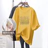 Abertura lateral roupas de amamentação verão nova primavera e verão top solto tamanho grande roupa manga média camiseta de amamentação
