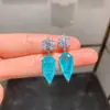 2023 wish transfronterizo nuevo moda retro europea y americana collar con colgante azul marino pendientes traje de gota de agua para mujer