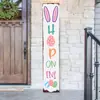 Nuevo producto transfronterizo: Letrero vertical de bienvenida de madera para porche y patio de granja de temporada Decoración navideña letrero de pie