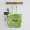 Bolso de Paja de Hombro Único con Bordado de Letras, Bolso Nuevo de Paja Tejida Hueca de Gran Capacidad, Bolso de Playa para Vacaciones, Bolso Versátil para Mujer