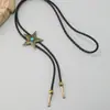 Acessórios de Venda Quente Transfronteiriços Corda Trançada Retro Ajustável Gravata Pingente Criativo de Estrela de Cinco Pontas Colar Bolo Gravata Borboleta