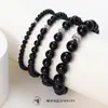 Pulsera Personalizable de Ágata Natural Estilo Retro Chino Alta Calidad Gama Alta Nicho Acero de Titanio Elástica Conserva el Color Pulsera al por Mayor