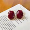 Pendientes de moda europea y americana de acero de titanio, resina de onda colorida irregular, varios estilos, acero inoxidable, pendientes de nicho y elegantes