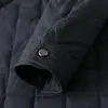 Jaqueta Acolchoada com Forro de Lã para Outono e Inverno, Casaco de Algodão Quente para Pai, Roupa Externa de Algodão com Gola Reversível para Homens de Meia-Idade e Idosos