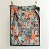 Novo Xale Jacquard de Gato de Desenho Animado para Mulheres, Cachecol Espesso de Imitação de Caxemira Outono/Inverno, Xale Doce e Fofo com Franjas para Roupa Externa