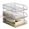 Organizador de escritorio, estante de almacenamiento para documentos y libros de oficina, caja de almacenamiento de capas, estante de almacenamiento para clasificación de materias de estudiante