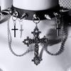 Diseño Original Gótico Oscuro Collar Choker Subcultura Dulce Cool Sexy Cruz Nicho Y2K Collar