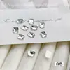 Pedras de Strass Retangulares Octogonais da Moda para Nail Art, Pedras de Strass Brilhantes da Moda com Fundo Plano, Pedras de Strass Irregulares de Vidro Mahjong, Acessórios de Strass para Unhas