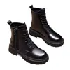 Botas Martin estilo británico para mujer, nueva colección otoño/invierno 2026, suela gruesa, modernas, versátiles, botines, botas de algodón con forro de felpa para mujer