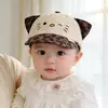 Gorra Linda con Estampado de Leopardo para Bebés Niños Primavera y Otoño Gorra Fina con Visera para Niñas Niños Salida de Verano Gorra de Béisbol