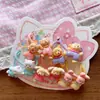 Nuevos Lazos para el Cabello de Niñas con Personajes de Dibujos Animados Rosas, Crema de Primavera para Niños, Diademas de Animalitos Pequeños que No Dañan el Cabello, Paquete de Pinzas