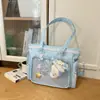 Bolsa de Lona para Mujer Bolso de Hombro 2025 Versátil Lindo Bolso para Libros Bolso Tote de Gran Capacidad Bolso para Tutoría Bolso Cruzado para Estudiante