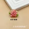 Ponto de fita de poliéster de 3,5 cm, duas cores, costurado à mão, flor artesanal, acessórios DIY para roupas, adereços de cabeça, brinquedos, sapatos e chapéus