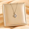 Collar para Mujer Celebridad en Línea Nueva Llegada Zircón Cuatro Hojas Ins Nicho Lujo Ligero Collar Cadena Clavícula Diamante Simple