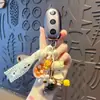 Llavero Colgante de Muñeca Llorona Linda Hecha a Mano DIY Decoración de Bolso Cadena de Teléfono con Cuentas Muñeca Accesorio