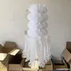 Linterna de Papel de Tres Piezas Pequeña y Colorida Linterna de Papel Blanca Ecológica Linterna de Papel para el Festival Qingming Colgante Blanco para Asuntos Funerarios
