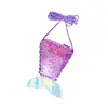 Traje de baño de sirena para niñas, cola de sirena, conjunto de tres piezas, el más vendido transfronterizo, traje de baño de secado rápido con cola que puede sostener aletas