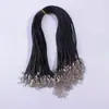Collar de Hilo de Cera Coreano Collar de Cuerda de Cuero Negro Cadena de Clavícula con Colgante de Cuerda Cierre de Langosta Accesorios Multicolores Accesorios para Joyería DIY