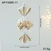 Nuevo Colgante de Plástico con Purpurina Dorada Personajes de Dibujos Animados Decoración para Árbol de Navidad Ventana