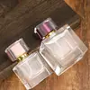 Frasco de perfume quadrado de alta qualidade vidro transparente espesso subfrasco cosmético frasco de vidro com spray de pressão frasco vazio