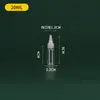 5 Botellas de Plástico Transparente de Grado Alimenticio de 10 ml, Botellas con Punta de Exprimidor, Botellas para Pigmentos y Condimentos, Botellas para Medicamentos, Botellas para Lociones, Botellas Redondas Pequeñas