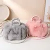 Bolso Nuevo de Peluche, Piel Sintética de Conejo, Lindo Bolso de Calabaza, Bolso de Mano para Mujer, Bolso Cruzado de Hombro Estilo Nube Otoño e Invierno