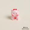 Resina tridimensional pequeno porco gordo porco rosa fofo acessórios de joias diy ornamentos pequenos de mesa carro chaveiro boneca
