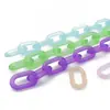 Accesorios decorativos sueltos DIY plástico acrílico transparente esmerilado cadena cadena para bolso de cadena 16*27 hebilla de inserción argolla abierta