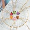 Colar de amor multicolorido personalizado com gota de óleo de hip-hop transfronteiriço Europa e Estados Unidos design retrô senso de moda personalidade fresca atacado para mulheres