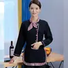 Ropa de Trabajo para Camarero de Restaurante Chino Traje Elegante de Hotel de Lujo para Restaurante Ropa de Otoño e Invierno para Recepción Logo
