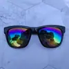 8235 Gafas Estrella de Pimienta Li Yifeng Gafas de Sol Negras Gafas de Sol Reflectantes Retro Gafas de Sapo para Hombres y Mujeres