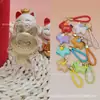 Colgante de oro popular Labubu de oro puro, serie de ponis en forma de corazón con cordón, atrayendo clientes a través de transmisiones en vivo de Douyin