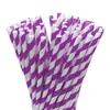 Pajitas de Papel al por Mayor Pajitas Espesadas de Rayas de Colores Pajitas para Ambiente de Fiesta Utensilios para Beber Desechables Resistentes a Altas Temperaturas Festivos