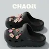 Sandálias perfuradas com suporte para arco alto e calcanhar negativo para mulheres, uso externo de verão, sandálias de sola grossa para fitness e escalada para pés chatos, atacado feminino