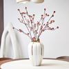 Flor seca artificial con linterna de escarcha flor de hibisco rama seca flor concha decoración de viento silencioso B & B decoración suave decoración de paisaje