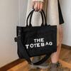 Bolsa Tote de Lona Personalizada de Mano 2022 Nueva Impresión de Letras Correa Ancha para el Hombro Bolso Bandolera de un Solo Hombro con Impresión de Logotipo